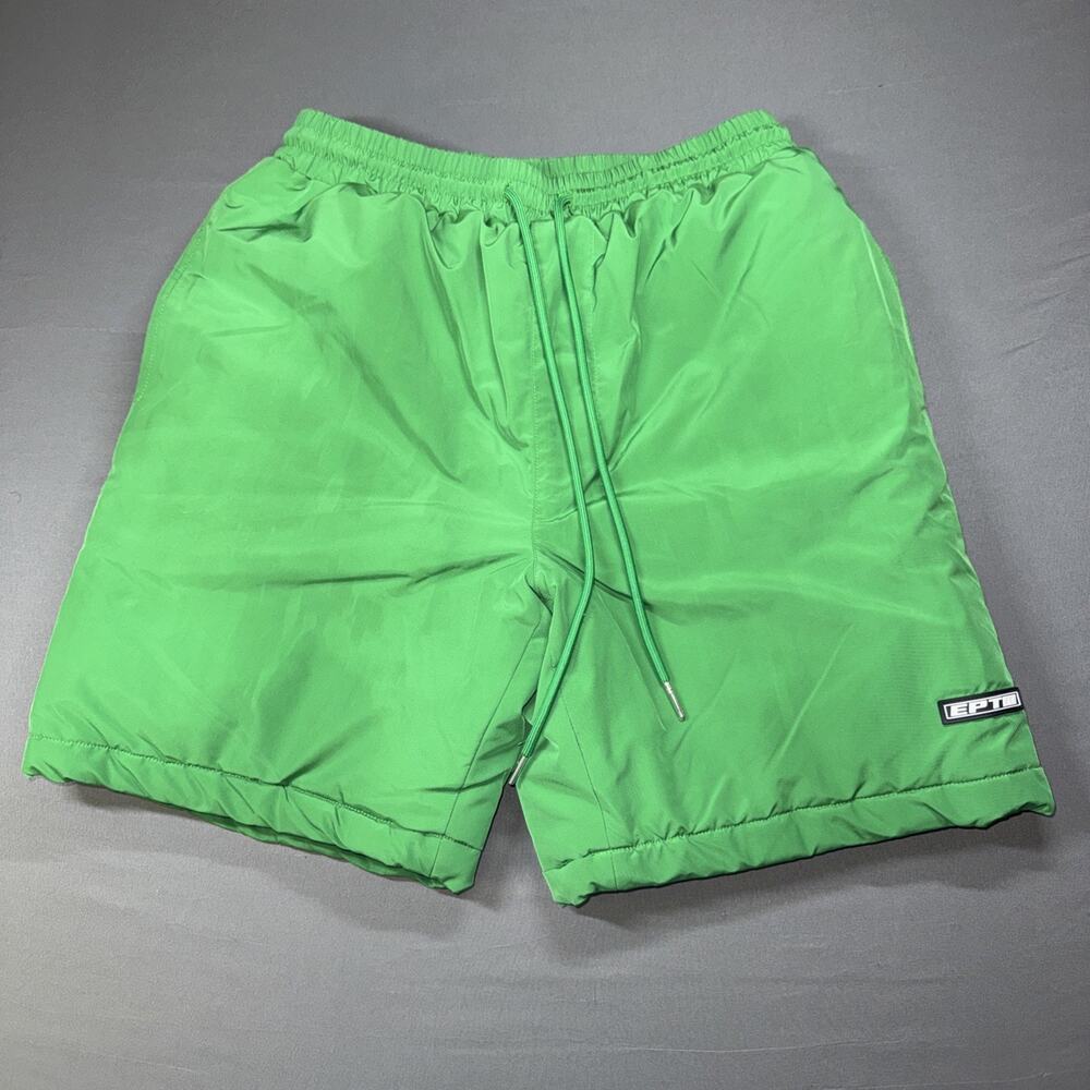 EPTM Quilted Puffer Shorts Kelly Green Men’s Size Medium Streetwear